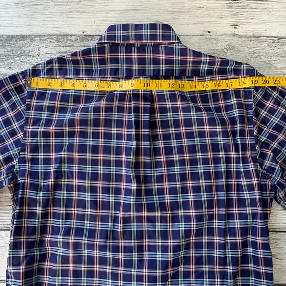 Bergdorf Goodman Tailored Fit Plaid Casual Dress Shirt - Picture 8 of 11